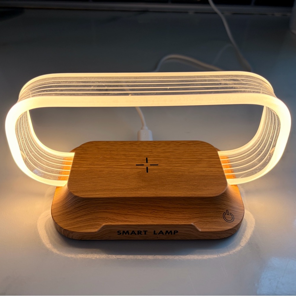 Modern Smart Lamp with Wireless Charging